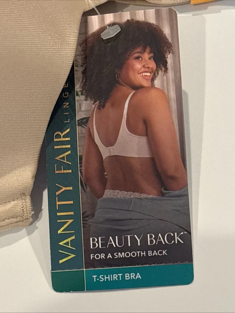 Vanity Fair 75345 Beauty Back Full Coverage Underwire T-Shirt Bra Beige 34DD NEW